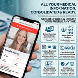 AW24 Dynamic QR Code Medical Alert ID Tag for Watch Band | Stainless Steel Emergency ID Plate