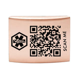 AW24 Dynamic QR Code Medical Alert ID Tag for Watch Band | Stainless Steel Emergency ID Plate