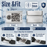 AW24 Dynamic QR Code Medical Alert ID Tag for Watch Band | Stainless Steel Emergency ID Plate