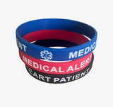 SWA-03 Heart Patient Silicone Bracelet Set of 3