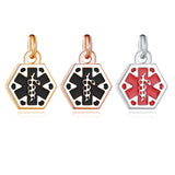 TC-CHARM Medical Id Mini Stainless Charms Silver, Gold, Rose Gold
