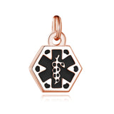TC-CHARM Medical Id Mini Stainless Charms Silver, Gold, Rose Gold