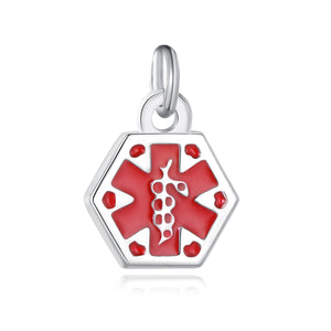 TC-CHARM Medical Id Mini Stainless Charms Silver, Gold, Rose Gold