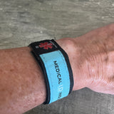 MI-KYA Kid, Youth, Small Adult Medical Alert ID Nylon Adjustable Bracelet Red & Blue