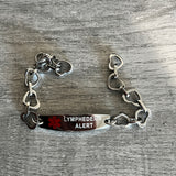 MD0201-L  Lymphedema Alert Stainless Steel Open Heart Bracelet