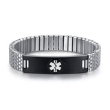 MD0089-SB Unisex Stainless Expansion Medical ID Bracelet~Custom Engrave
