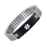 MD0089-SB Unisex Stainless Expansion Medical ID Bracelet~Custom Engrave