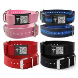 MD0855-QR Sport Canvas Medical ID Bracelet With QR Code 4 Color Choices