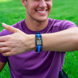 MD0855-QR Sport Canvas Medical ID Bracelet With QR Code 4 Color Choices