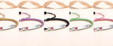 MD-1480 CUSTOM ENGRAVE 5 Colors! Stainless Adjustable Braided Rope Medical ID Bracelet