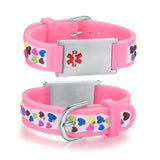 MD-SILC 16 Prints! Child Silicone Medical ID Bracelet ~ Custom Engrave