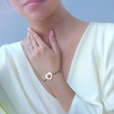 MD1537-QR Stainless Steel Silver Heart Medical ID Bracelet With QR Code
