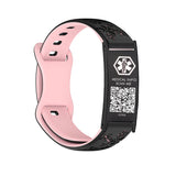 MD1558-QR Womens Floral Silicone Medical ID Bracelet With QR Code ~ 7 Color Choices