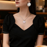 MP0236SS-QR Stainless Steel Silver Heart Medical ID Necklace With QR Code