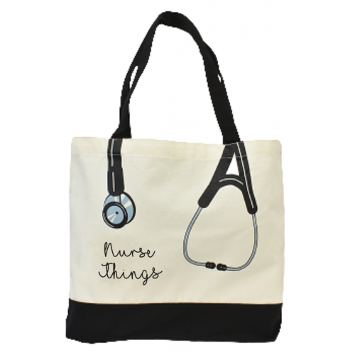 92193 Nurse Things Stethoscope Novelty Canvas Tote Bag
