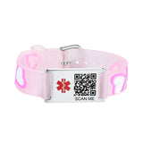 MD-QR-SILC 10 Prints Child Youth Silicone Medical ID Bracelet With QR Code
