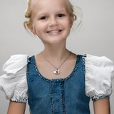 SP0056 Medical ID Stainless Puffy Heart Necklace ~ Custom Engrave