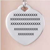 SP0167G-ABALONE Gold Heart Charm Medical ID Alert Necklace ~ Custom Engrave