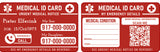 V3 - Red Aluminum Medical ID Wallet Card QR Code ~ Custom Engrave