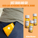 ALL-BTCASE Allermates Travel Size Bottles for Medicines (Liquid or Pills) Carrying Case - 3 Pack