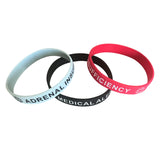 SIL-36 ADRENAL INSUFFICIENCY Medical Alert! Silicone Bracelets~Set of 3