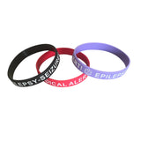 SIL-37 EPILEPSY-SEIZURES Medical Alert! Silicone Bracelets ~ Set of 3