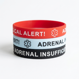 SIL-36 ADRENAL INSUFFICIENCY Medical Alert! Silicone Bracelets~Set of 3