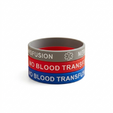 SIL-18 No Blood Transfusion Silicone Medical ALert Bracelet 3 PC Set