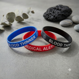 SWA-04 Medical Alert! Blood Thinner Silicone Bracelet Set of 3