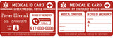 V2 - Red Aluminum Medical ID Wallet Card ~ Custom Engrave