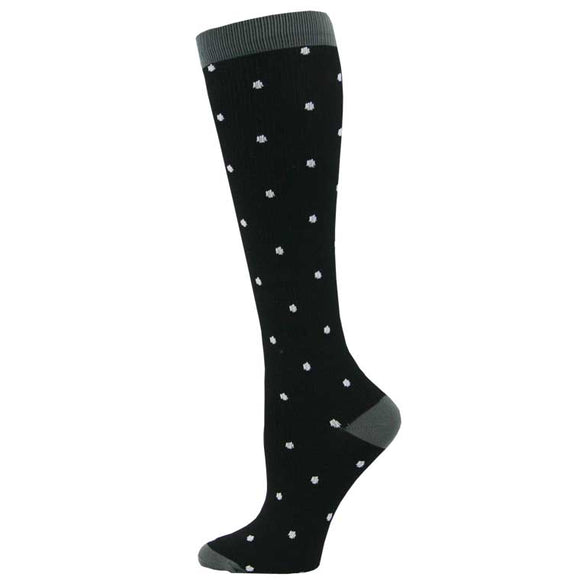 TM1425-32 Black Dot 10-14mmHG Compression Socks REG/XL