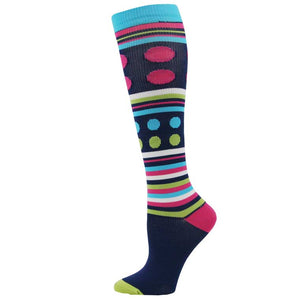 TM1431-33 Fashion 8mmHG Compression Knee Hi Socks REG/XL