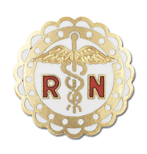 1001 Registered Nurse (Scalloped Edge) Emblem Pin