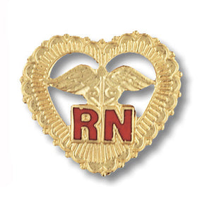 1011 Registered Nurse (Filigreed Heart) Emblem Pin