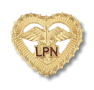 1013 Licensed Practical Nurse (Filigreed Heart) Emblem Pin