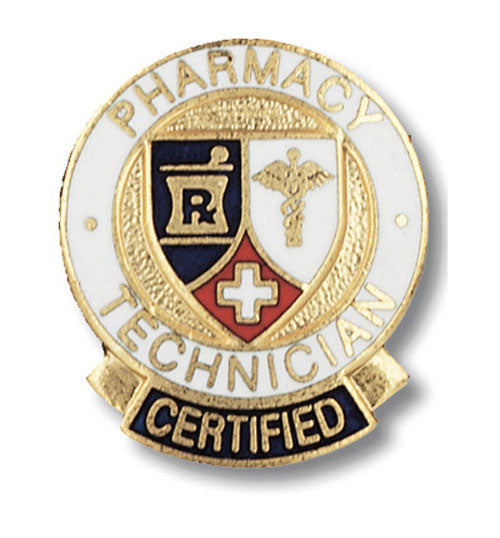 1037 Certified Pharmacy Technician Emblem Pin