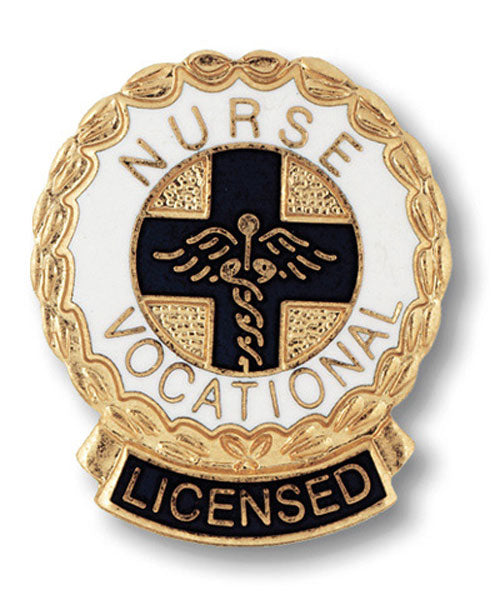 1042 Licensed Vocational Nurse (Wreath Edge) Emblem Pin