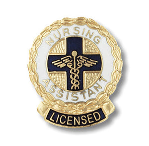 1072 Licensed Nursing Assitant (Wreath Edge) Emblem Pin