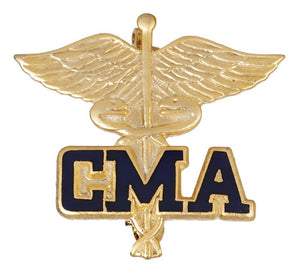 1073 Certified Medical Assitant (Caduceus) Emblem Pin