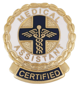 1074 Certified Medical Assitant (Wreath Edge) Emblem Pin