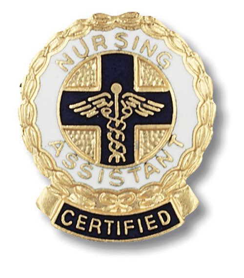 1075 Certified Nursing Assistant (Wreath Edge) Emblem Pin