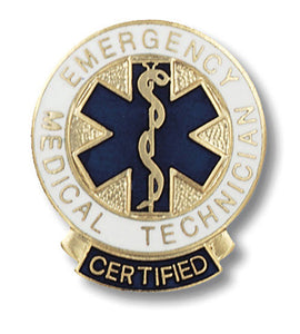 1087 Certified Emergency Medical Technician Emblem Pin
