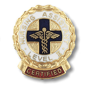 2075 Certified Nursing Assistant Level II (Wreath Edge) Emblem Pin