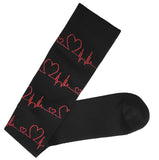386-EKH EKG with Hearts 15-18mmHG Compression Socks