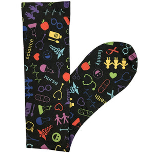 387-MSB Med Symbols 15-20mmHG Soft Compression Socks