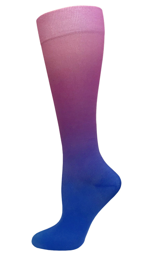 387-OPB Purple & Blue Ombre 15-20mmHG Soft Compression Socks