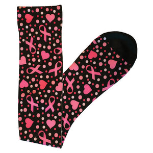 387-RHB Pink Ribbon 15-20mmHG Soft Compression Socks