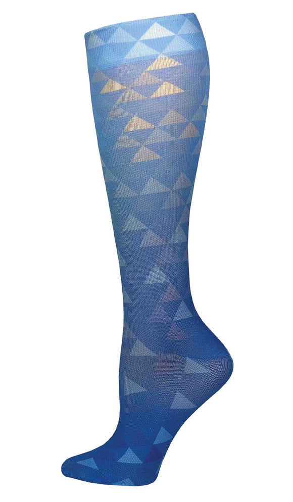 387-TMB Triangle Matrix Blue 15-20mmHG Soft Compression Socks
