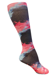 387T-SNT Tie Dye Supernova 15-20mmHG Soft Compression Socks
