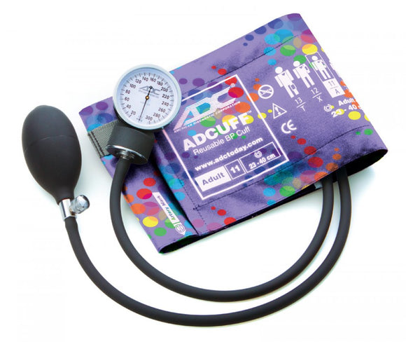 760-PBS ADC Medical Manual Blood Pressure Cuff Blue Swirly Print